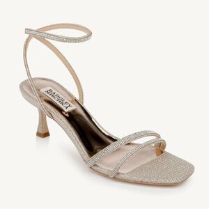 Badgley Mischka Ultra Kitten Heels in Pale Gold